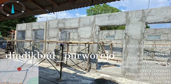 Rehabilitasi Gedung PAUD TK Bayangkari berjalan sesuai rencana