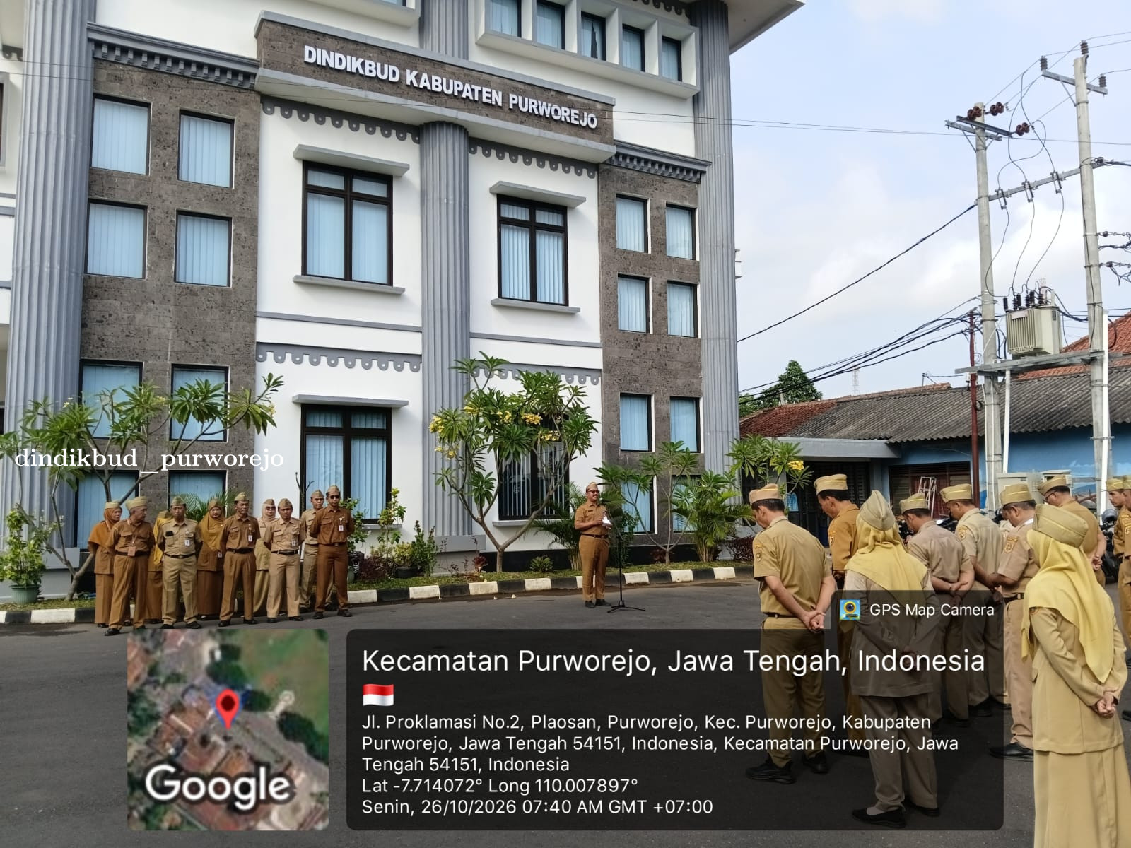 pegawai dindikbud ikut apel pagi senin 26 oktober